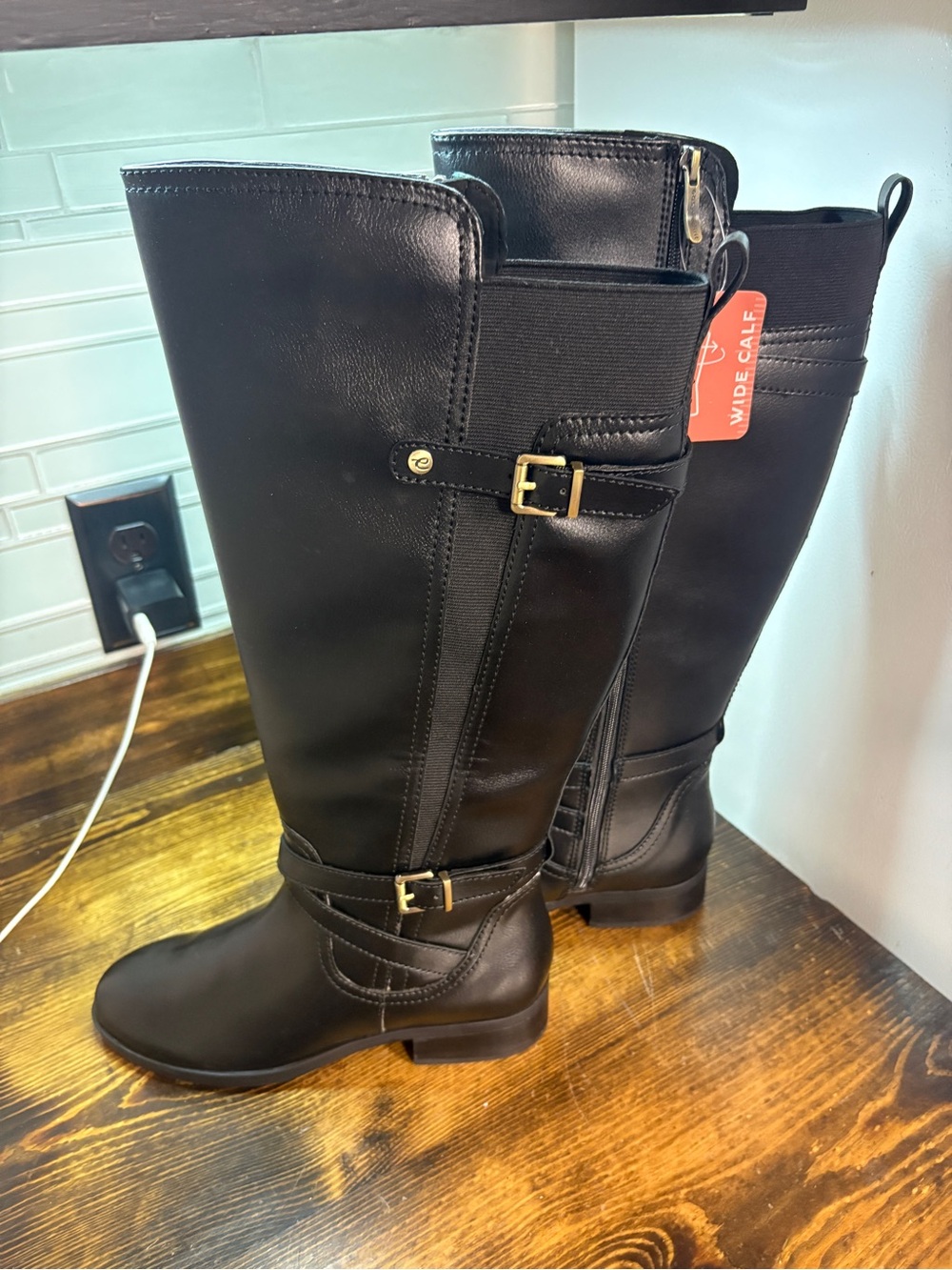 Easy Spirit Tall Black Boots Size 8.5 Wide calf